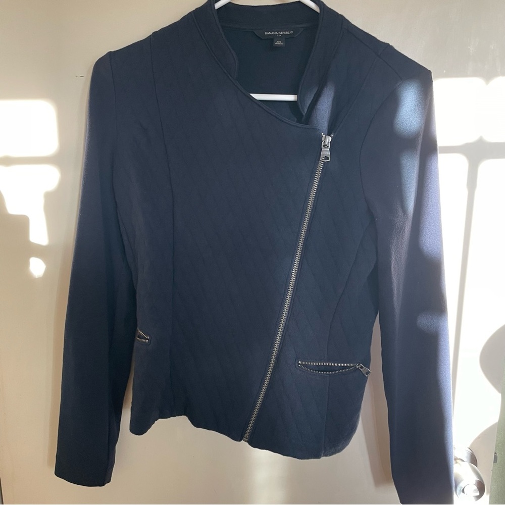 Banana republic moto style zip up sweater size XS